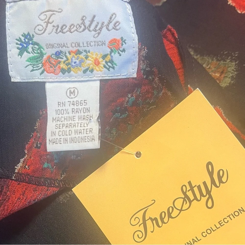 Freestyle Vintage Patchwork Cardigan Sweater NWT‎